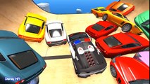 Police Sport Cars Cartoon with Policeman Spiderman Cartoon for Kids and Nursery Rhymes Song