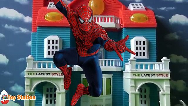 Five Little Spiderman Jumping on the House | Five Little Monkeys Jumping on the Bed Nursery Rhyme