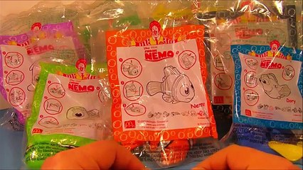 2003 DISNEY PIXAR S FINDING NEMO SET OF 8 McDONALD S HAPPY MEAL MOVIE TOY S VIDEO REVIEW