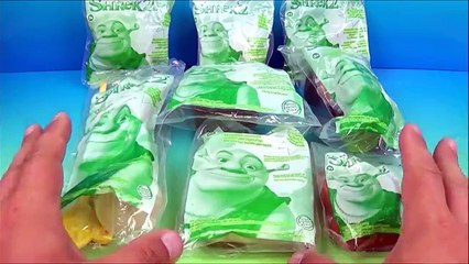 2004 SHREK 2 SET OF 8 BURGER KING KIDS MEAL MOVIE TOYS VIDEO REVIEW by FASTFOODTOYREVIEWS
