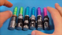 2005 KELLOGG S CEREAL STAR WARS MINI LIGHTSABERS SET OF 6 EUROPEAN EXCLUSIVE TOY REVIEW