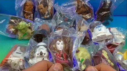 2005 STAR WARS EPISODE III COMPLETE THE SAGA SET OF 17 BURGER KING KIDS MEAL TOYS VIDEO REVIEW