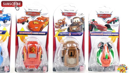 CARS FOR KIDS VIDEO: EggStars Lightning Mcqueen from Disney Cartoon Toys Review