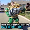 This guy's balloon costume creations are