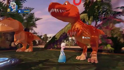 ELSA de FROZEN viaja con ARLO de UN GRAN DINOSAURIO ❁ Disney Infinity ❁ Gameplay