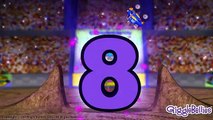 Monster Trucks Learn To Count to Ten | GiggleBellies