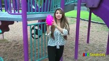 Abc Surprises Huge Easter Egg hunt Learn balls sports Thomas Train Toys Outdoor Playground Park fun