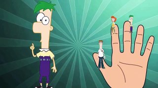 Phineas and Ferb Cartoon Finger Family Song For Children