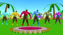 Colors Hulk Compilation | Five Little Monkeys Jumping On The Bed | Finger Family | Spiderman Vs Hulk