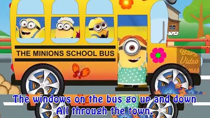 The Wheels on the Bus Minions | Despicable Me | Nursery Rhymes Video for Kids