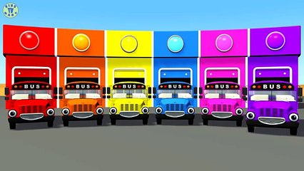 Colors For Children To Learn - School Buses For Kids Toddlers