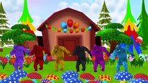 Colors Dinosaurs Gorilla Doing Grocery Shopping Cart | Animals Finger Family Songs Nursery Rhymes
