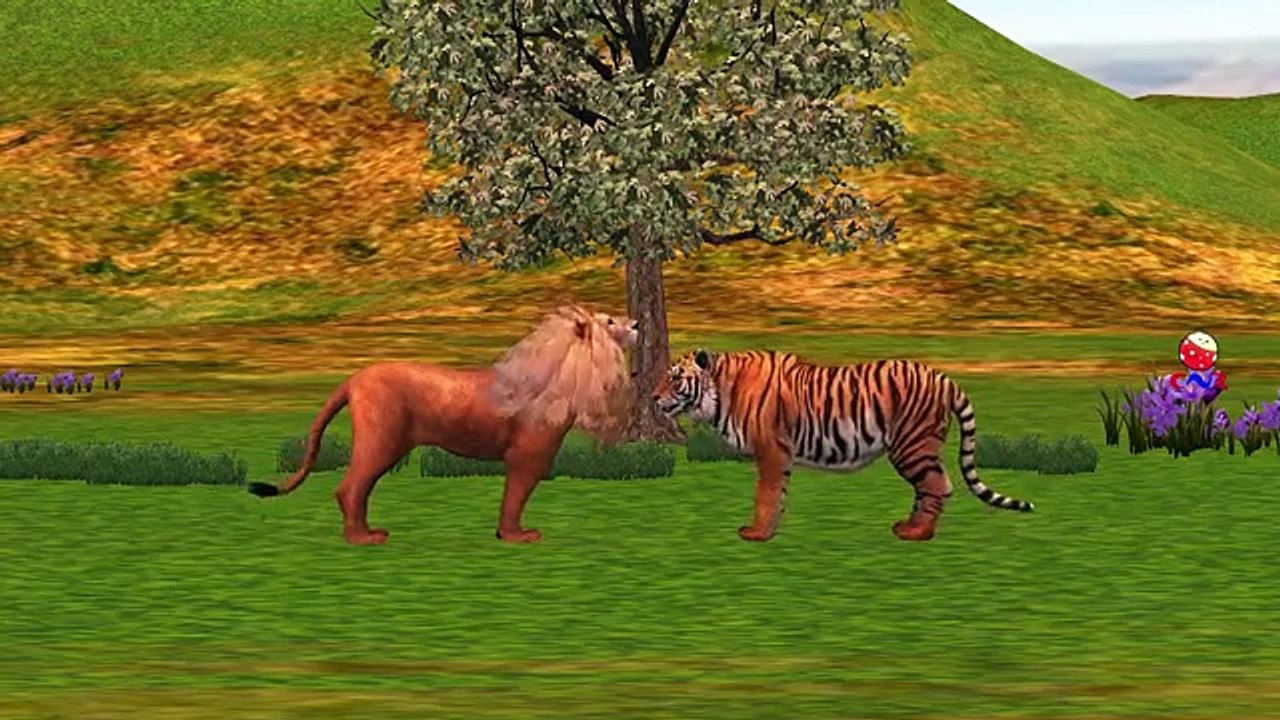 Lion Vs Tiger And Dinosaurs Vs King Kong Cartoons Singing Finger Family Children Nursery Rhymes