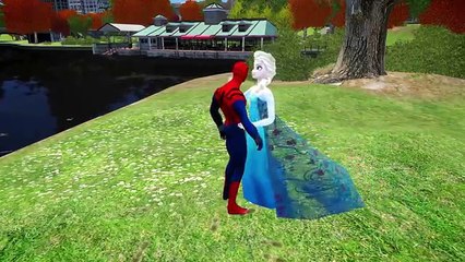 Wheels On The Bus Spiderman & Frozen Elsa | Nursery Rhymes (Children Songs with Action)