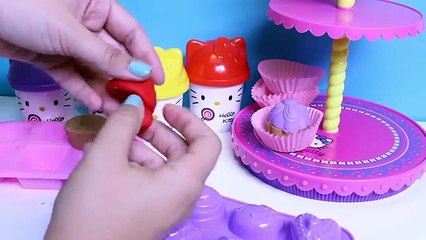 Hello Kitty Cupcakes Play Set Dough Play Doh Cupcake Tower Cupcakes de Plastilina de Hello Kitty