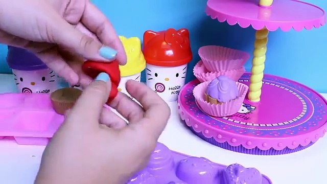 Hello Kitty Cupcakes Play Set Dough Play Doh Cupcake Tower Cupcakes de Plastilina de Hello Kitty
