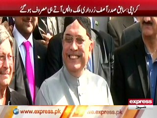 Asif Zardari at Mazar-e-Quaid