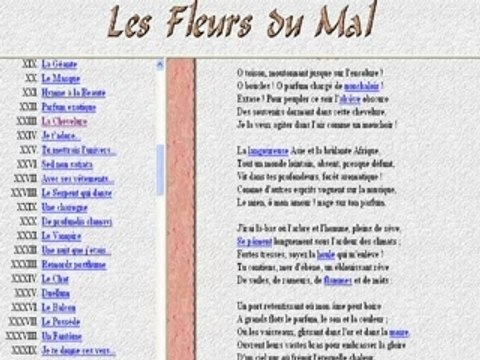 Baudelaire Fleurs du mal Poésie Littérature