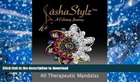 READ book  40 Therapeutic Mandalas: Adult Coloring Book (Coloring a Mindful Journey) (Volume 1)