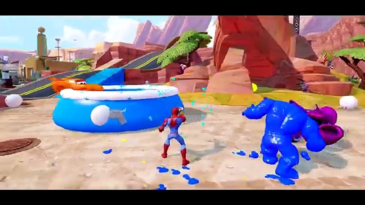 Disney Pixar Cars Lightning Mcqueen Fun with Hulk Spiderman Mickey Mouse & The Incredibles 2 Family