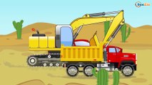 Сamión infantiles - La zona de construcción - Dibujo animado de Coches - Carros para niños