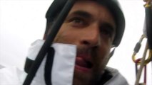 J50 : Fabrice Amedeo en tête de mât / Vendée Globe