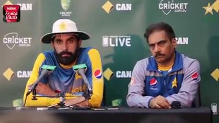2nd test match press conference With Misbah , Australia 2016
