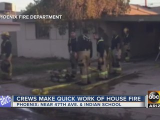 Fire sparks at vacant west Phoenix home