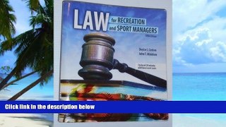 Buy  Law for Recreation and Sport Managers COTTEN  DOYICE J  Full Book
