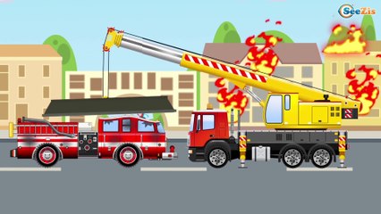 The White Ambulance and The Fire Truck | Bip Bip Cars & Trucks Cartoon for children