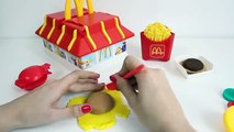 Play Doh McDonalds Restaurant Playset Mold Burgers Fries McNuggets Toy Videos