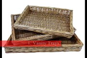 A Wicker Serving Tray comes with variety of designs and colors to please your guests