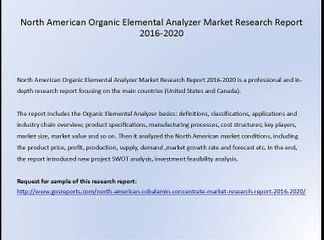 North American Organic Elemental Analyzer Market Research Report 2016-2020