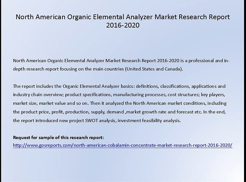 North American Organic Elemental Analyzer Market Research Report 2016-2020
