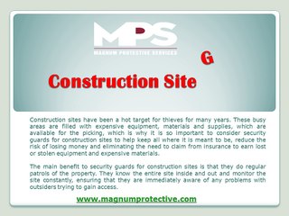 Construction Site Guards | Magnum Protective Services