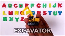 Learning English Letters for kids with Construction Vehicles Excavator of tomica トミカ