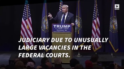 Trump plans to reshape juidiciary after numerous vacancies