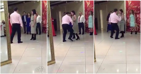 Quando um homem se entusiasma demais com a dança e tenta fazer mais do que sabe...