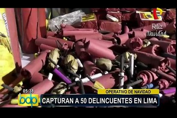 Policía captura a 50 delincuentes en Lima durante operativo en Navidad