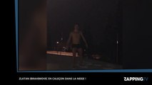 Zlatan Ibrahimovic s’éclate dans la neige en caleçon pour Noël (Vidéo)