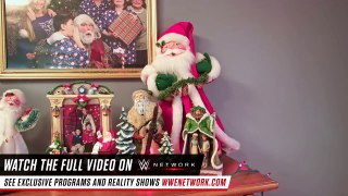 reveals his special Christmas room, only on WWE