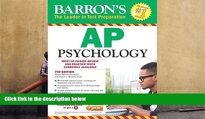 Price Barron s AP Psychology, 7th Edition (Barron s AP Psychology Exam) Allyson Weseley Ed.D. On