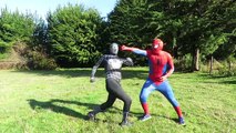 Spiderman Vs Spiderman Black with Guns In the Real Life | Hombre araña Vs