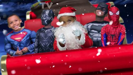 DARTH VADER STEALS SANTA CLAUS SPIDERMAN vs Superman Christmas Gifts Surprise ZZ kids TV_10