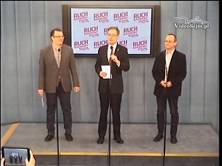 Poseł Robert Winnicki - konferencja z 13 grudnia 2016 r.