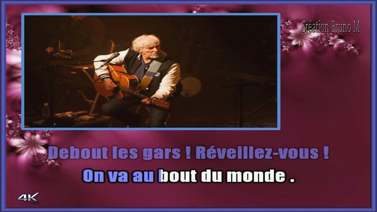 Hugues Aufray - Debout les gars KARAOKE / INSTRUMENTAL