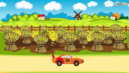 Kırmızı Yarış Arabası ve Polis arabası - Akıllı Arabalar çizgi filmi - Türkçe İzle