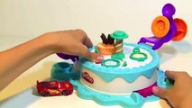Play Doh Cake Lightning McQueen Makes Play Doh Food Birthday Cake for Mater Disney Cars Playdough