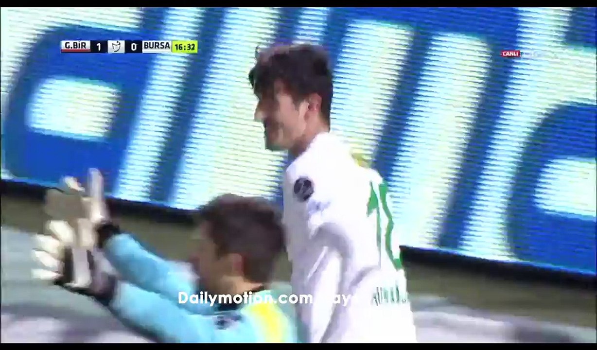 Kubilay Kanatsizkus Goal HD - Genclerbirligi 1-1 Bursaspor - 26.12.2016