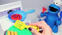 Play Doh Cookie Monster Kitchen Chef Cookies Sesame Street Playset playdo by lababymusica